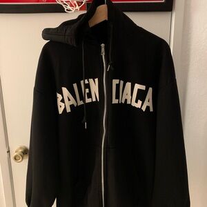 Balenciaga Hoodie Zip Up Jacket Size XL